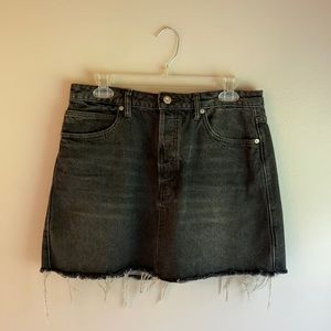 Free people black denim skirt